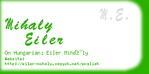 mihaly eiler business card